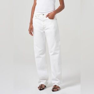 Agolde Women's Straight Leg Jeans in White
